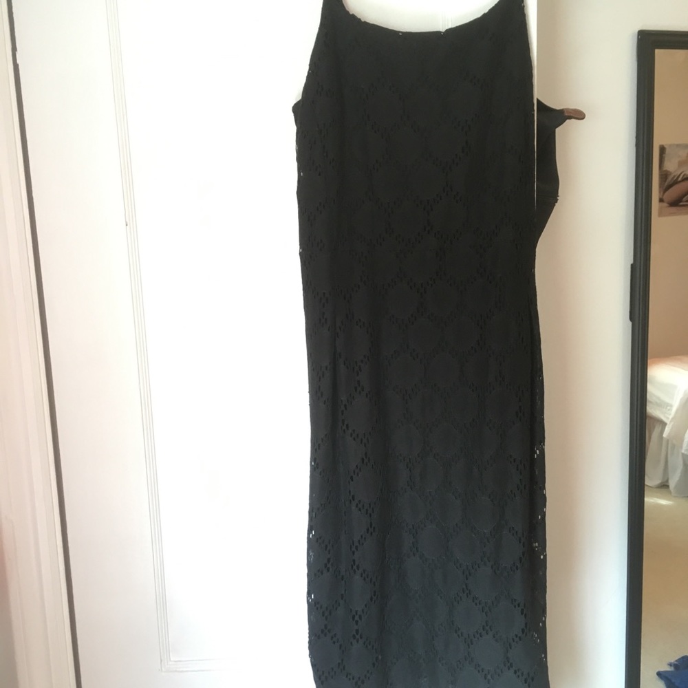 Banana Republic Black Eyelet Dress